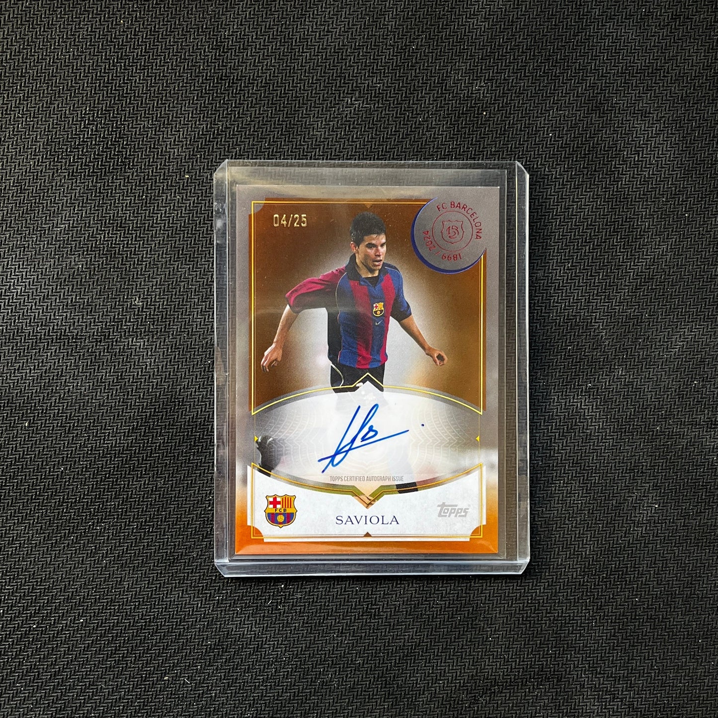 Carta Saviola TOPPS 125th Aniversary FCBarcelona